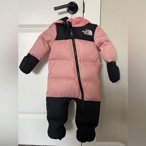 The North Face 1996 Retro Nuptse One-Piece - Infants' Pink / Black Size 6-12m
